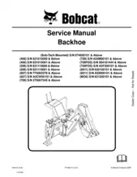 Bobcat Backhoe Service Repair Manual #1 preview