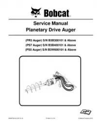 Bobcat PR3   PS7   PS5 Planetary Drive Auger Service Repair Manual preview