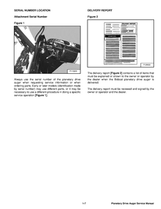 Bobcat PS5 Planetary Drive Auger service manual