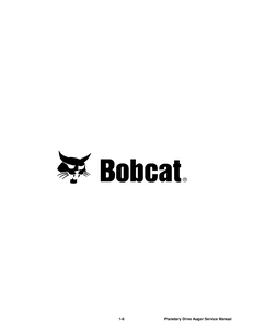 Bobcat 50PH Planetary Drive Auger manual