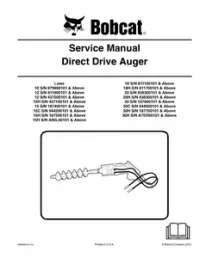 Bobcat Direct Drive Auger Service Repair Manual #2 preview