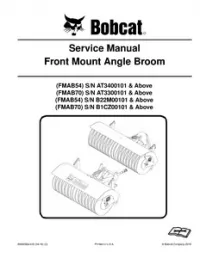 Bobcat FMAB54   FMAB70 Front Mount Angle Broom Service Repair Manual preview