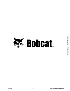 Bobcat Angle Broom service manual