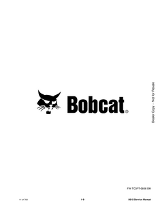 Bobcat 5610 Toolcat Utility Work Machine manual