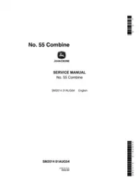 John Deere 55 Combine Service Manual -SM2014 preview