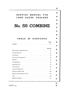 John Deere 55 Combine service manual