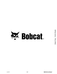 Bobcat 5600 Toolcat Utility Work Machine manual pdf