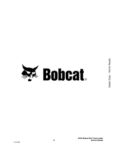 Bobcat MT52 Mini Track Loader manual pdf