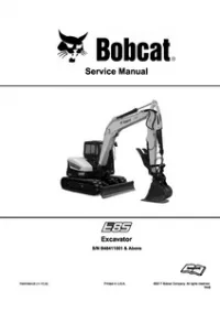 Bobcat E85 Compact Excavator Service Repair Manual (S/N B48411001 & - Above preview