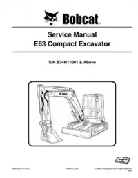 Bobcat E63 Compact Excavator Service Repair Manual (S/N B34R11001 & - Above preview