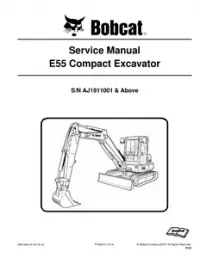 Bobcat E55 Compact Excavator Service Repair Manual (S/N AJ1911001 & - Above preview