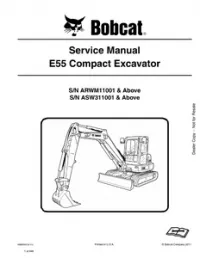 Bobcat E55 Compact Excavator Service Repair Manual (S/N ARWM11001 & Above  S/N ASW311001 & - Above preview
