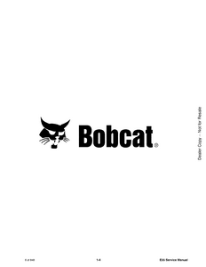 Bobcat E55 Compact Excavator service manual