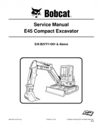 Bobcat E45 Compact Excavator Service Repair Manual (S/N B2VY11001 & - Above preview