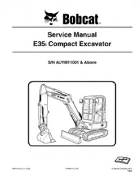 Bobcat E35 Compact Excavator Service Repair Manual (S/N AUYM11001 & - Above preview