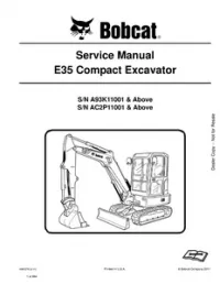 Bobcat E35 Compact Excavator Service Repair Manual (S/N A93K11001  A93K17999  AC2P11001  AC2P14999) (old - version preview