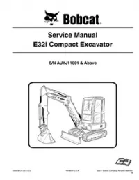 Bobcat E32i Compact Excavator Service Repair Manual (S/N AUYJ11001 and - Above preview