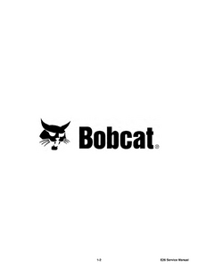 Bobcat E26 Compact Excavator manual pdf