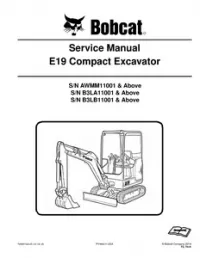 Bobcat E19 Compact Excavator Service Repair Manual preview