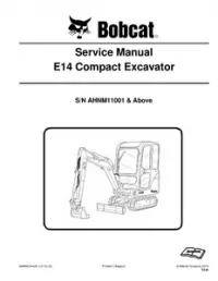 Bobcat E14 Compact Excavator Service Repair Manual (S/N AHNM11001 and - Above preview