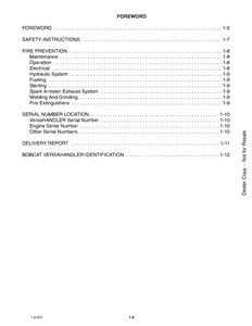 Bobcat V638 VersaHandler manual pdf