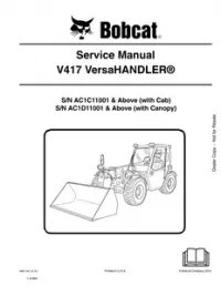 Bobcat V417 VersaHandler Service Repair Manual (S/N AC1C11001 & Above  AC1D11001 & - Above preview