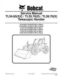 Bobcat TL34.65(X)C  TL35.70(X)  TL38.70(X) Telescopic Handler Service Repair Manual [Publication No. 7283184enUS - 12-2017A] preview
