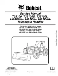 Bobcat T35100  T35100S  T35100L  T35100SL  T35120L  T35120SL Telescopic Handler Service Repair Manual preview