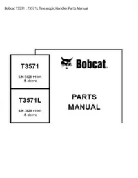 Bobcat T3571   T3571L Telescopic Handler Parts Manual preview