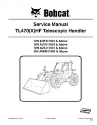 Bobcat TL470(X) Telescopic Handler Service Repair Manual [Publication No. 6990359enUS (07-2015) - A] preview