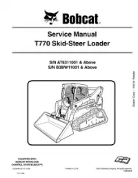 Bobcat T770 Compact Track Loader Service Repair Manual (S/N AT6311001 & Above  B3BW11001 & - Above preview