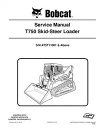 Bobcat T750 Compact Track Loader Service Repair Manual (S/N AT5T11001 & - Above preview
