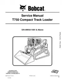 Bobcat T750 Compact Track Loader Service Repair Manual (S/N ANKA11001 & - Above preview