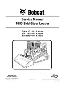 Bobcat T650 Compact Track Loader Service Repair Manual (S/N ALJG11001 & Above  T1ML11001 & Above  B2KZ110T01 & - Above preview