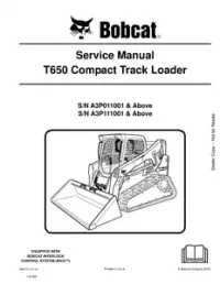 Bobcat T650 Compact Track Loader Service Repair Manual (S/N A3P011001 & Above  A3P111001 & - Above preview
