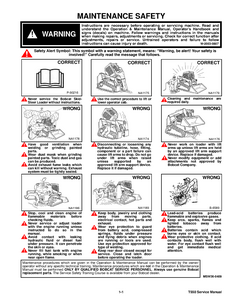 Bobcat T550 Compact Track Loader service manual