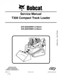 Bobcat T300 Compact Track Loader Service Repair Manual (S/N A5GU20001 & Above  A5GV20001 & - Above preview
