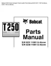Bobcat T250 Turbo Compact Track Loader Parts Manual (S/N 5231 11001 & Above  5230 11001 & - Above preview