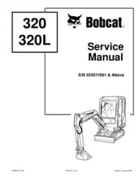 Bobcat 320  320L Hydraulic Excavator Service Repair Manual preview