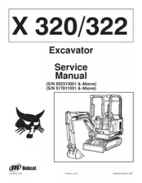 Bobcat X320  X322 Hydraulic Excavator Service Repair Manual- preview