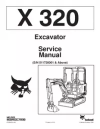 Bobcat X320 Hydraulic Excavator Service Repair Manual preview