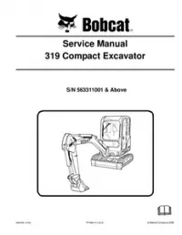 Bobcat 319 Compact Excavator Service Repair Manual preview