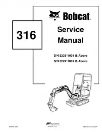 Bobcat 316 Mini Excavator Service Repair Manual preview
