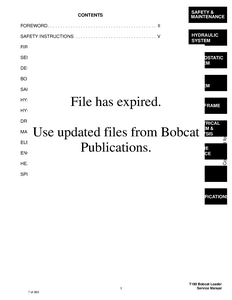 Bobcat  Turbo High Flow Compact Track Loader G Series manual pdf