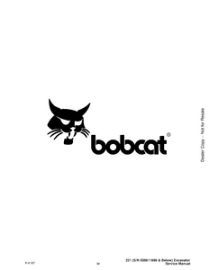 Bobcat X231 Hydraulic Excavator manual