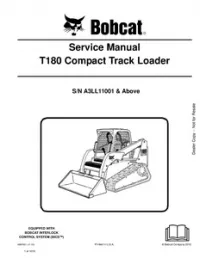Bobcat T180 Compact Track Loader Service Repair Manual (S/N A3LL11001 & - Above preview