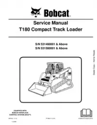 Bobcat T180 Compact Track Loader Service Repair Manual (S/N 531460001 & Above  531560001 & - Above preview