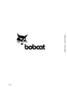 Bobcat 220 Excavator manual