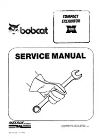 Bobcat X120 Compact Excavator Service Repair Manual preview