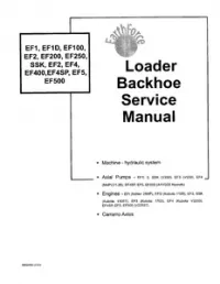 Bobcat EF1  EF1D  EF100  EF2  EF200  EF250  SSK  EF3  EF4  EF400  EF4SP  EF5  EF500 Loader Backhoe Service Repair Manual preview
